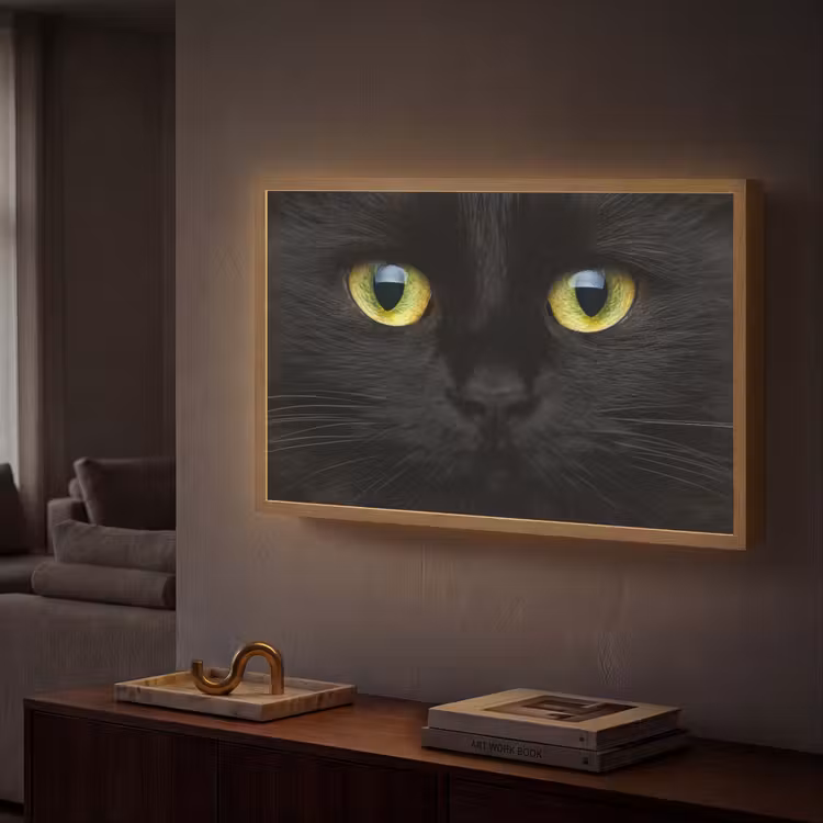 Lightbox - Wandlamp - Kat - Zwart - Dieren - Natuur — 2