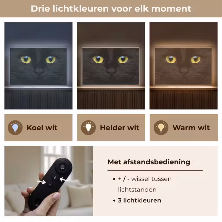Lightbox - Wandlamp - Kat - Zwart - Dieren - Natuur — 8