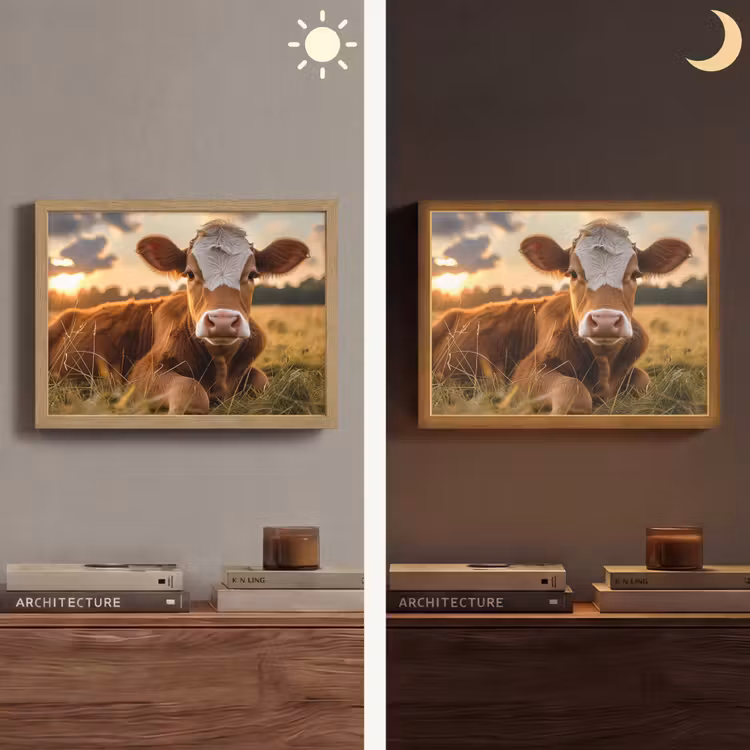 Lightbox - Wandlamp - Koe - Dier - Weiland - Gras - Dieren - Natuur — 6