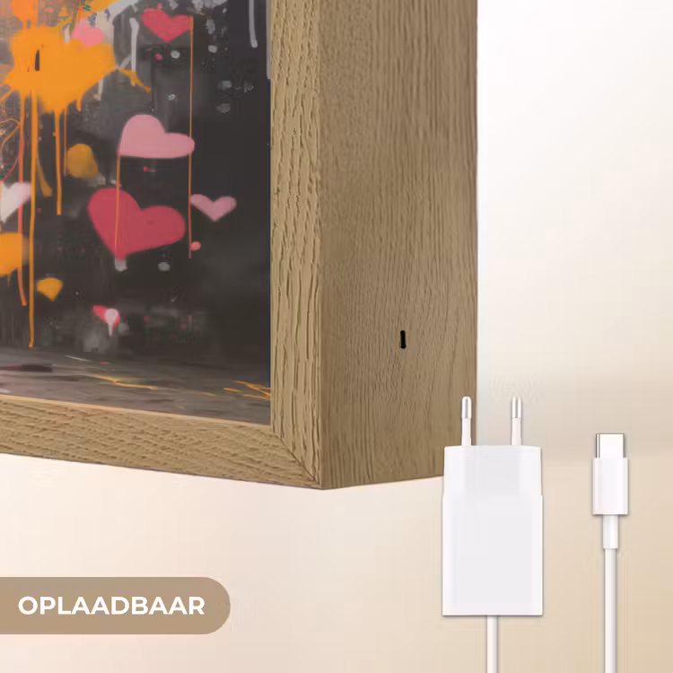 Lightbox - Wandlamp - Meisje - Hart - Graffiti - Kunst - Kleuren - Rood — 7