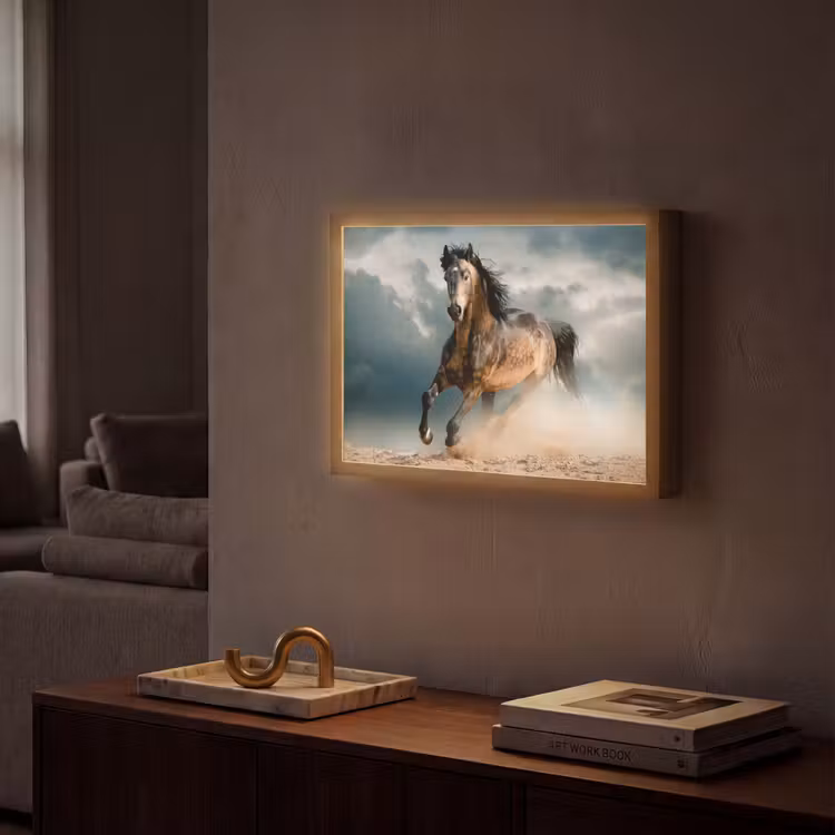 Lightbox - Wandlamp - Paard - Dieren - Bruin - Natuur — 2