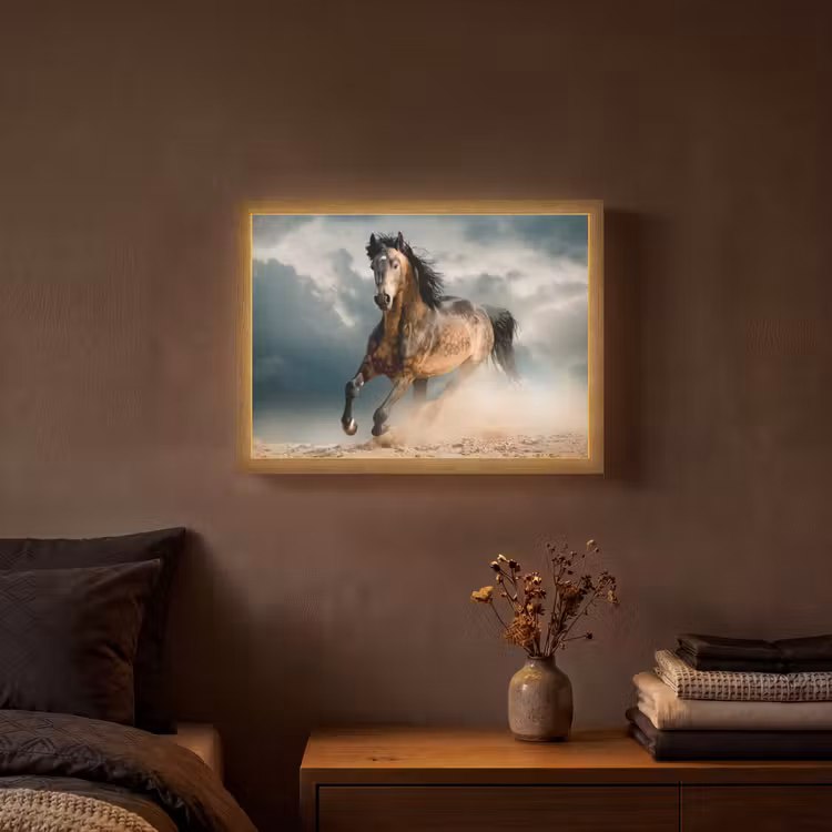 Lightbox - Wandlamp - Paard - Dieren - Bruin - Natuur — 3