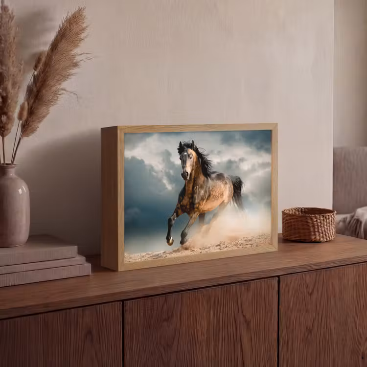 Lightbox - Wandlamp - Paard - Dieren - Bruin - Natuur — 4