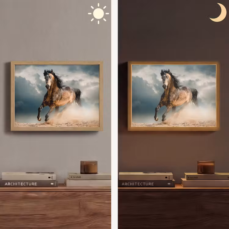 Lightbox - Wandlamp - Paard - Dieren - Bruin - Natuur — 6
