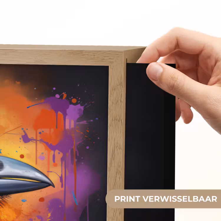 Lightbox - Wandlamp - Vogel - Kraai - Graffiti - Zwart - Dieren — 5