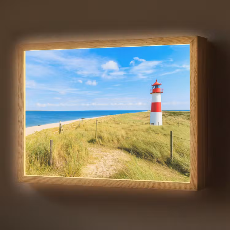 Lightbox - Wandlamp - Vuurtoren - Duinen - Strand - Zee - Zomer — 1