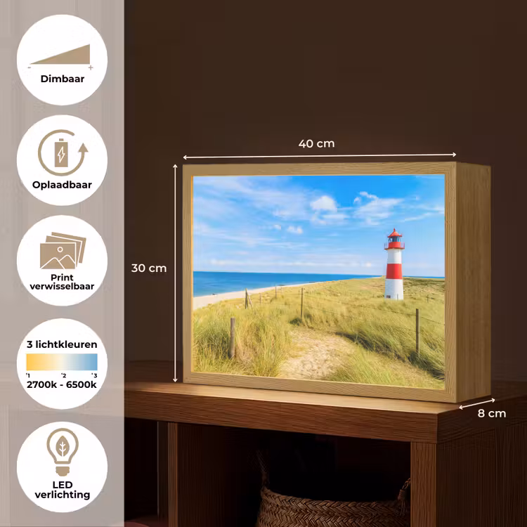 Lightbox - Wandlamp - Vuurtoren - Duinen - Strand - Zee - Zomer — 10