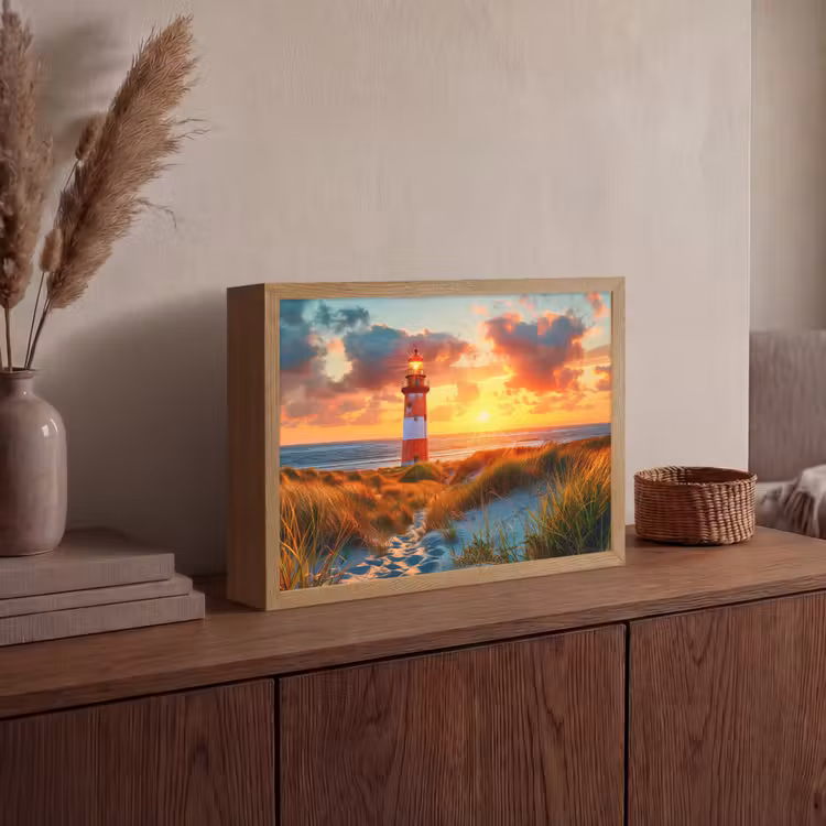 Lightbox - Wandlamp - Vuurtoren - Zonsondergang - Duinen - Horizon — 4