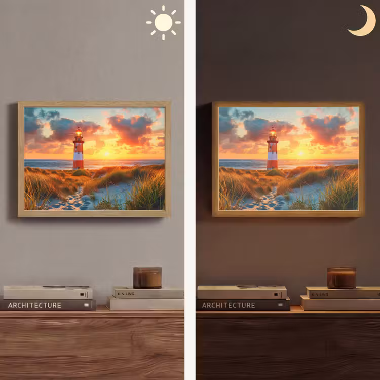 Lightbox - Wandlamp - Vuurtoren - Zonsondergang - Duinen - Horizon — 6
