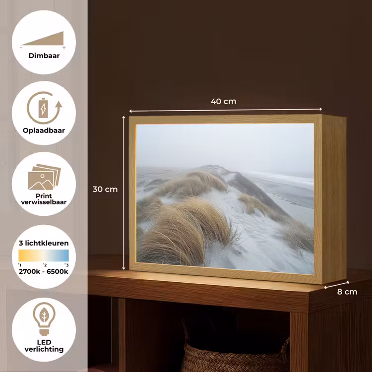 Lightbox - Wandlamp - Duinen - Strand - Planten - Natuur — 10