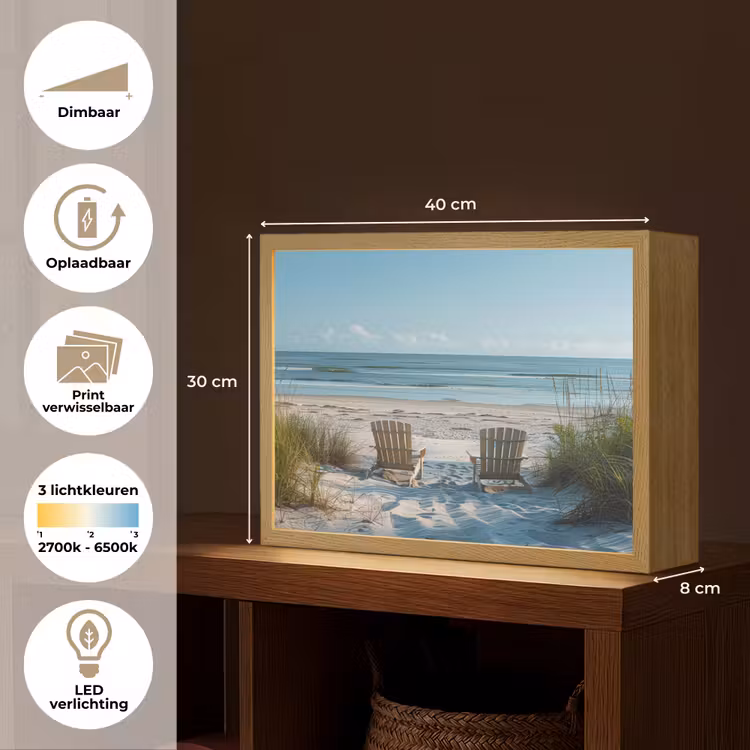 Lightbox - Wandlamp - Duinen - Strand - Zee - Zomer — 10