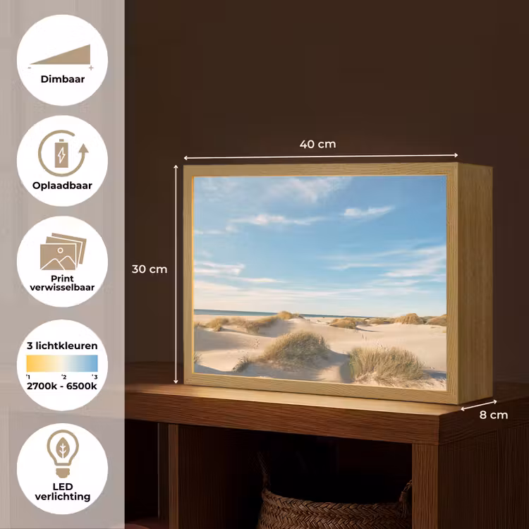 Lightbox - Wandlamp - Duinen - Zomer - Landschap - Zee - Strand — 10