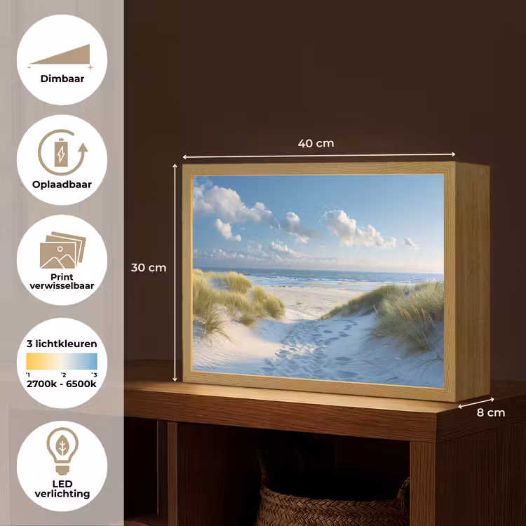 Lightbox - Wandlamp - Duinen - Zomer - Zon - Landschap - Zee — 10