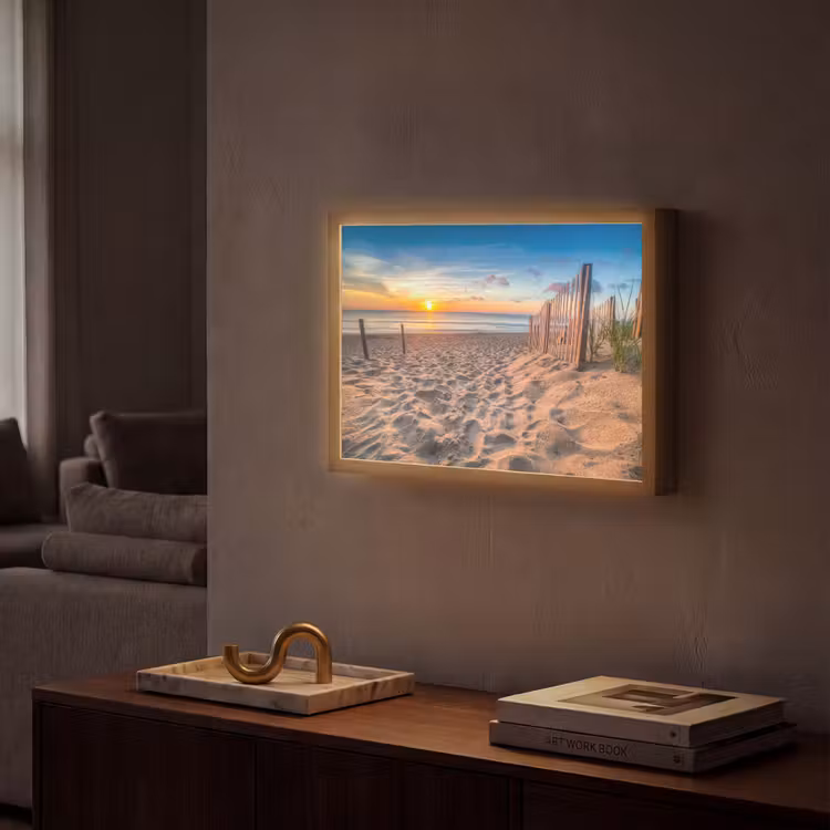 Lightbox - Wandlamp - Duinen - Zonsondergang - Strand - Zee - Horizon — 2