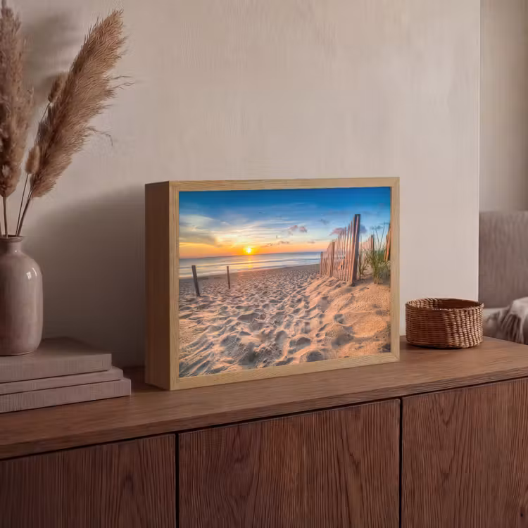 Lightbox - Wandlamp - Duinen - Zonsondergang - Strand - Zee - Horizon — 4