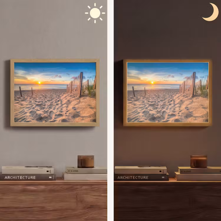 Lightbox - Wandlamp - Duinen - Zonsondergang - Strand - Zee - Horizon — 6