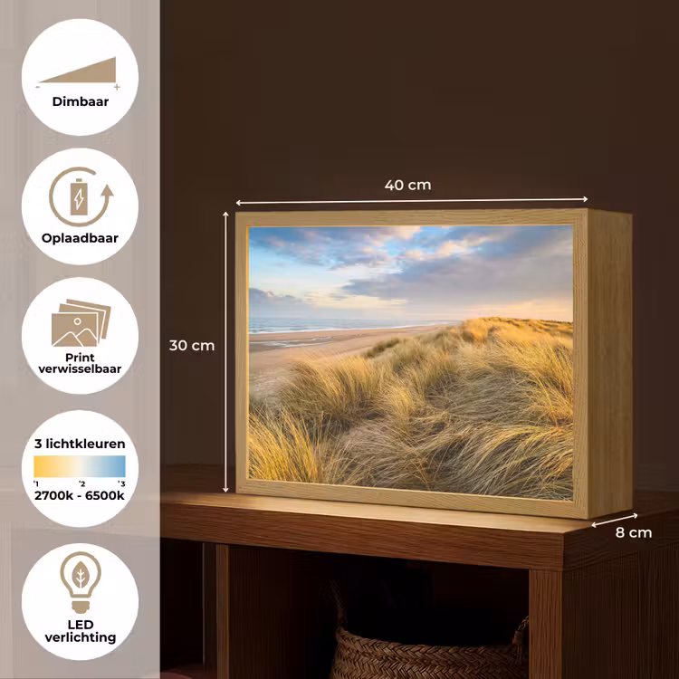 Lightbox - Wandlamp - Gras - Duinen - Strand - Zomer — 10