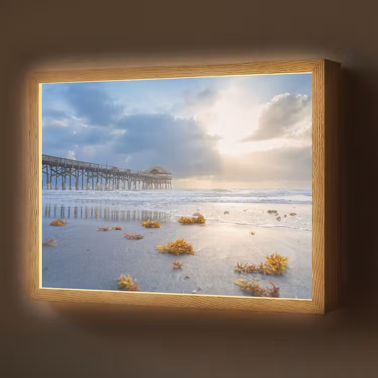 Lightbox - Wandlamp - Strand - Pier - Zeewier - Zee - Zomer — 1