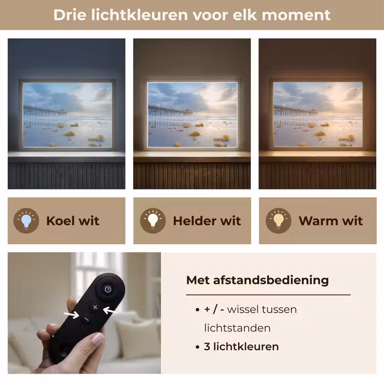 Lightbox - Wandlamp - Strand - Pier - Zeewier - Zee - Zomer — 8