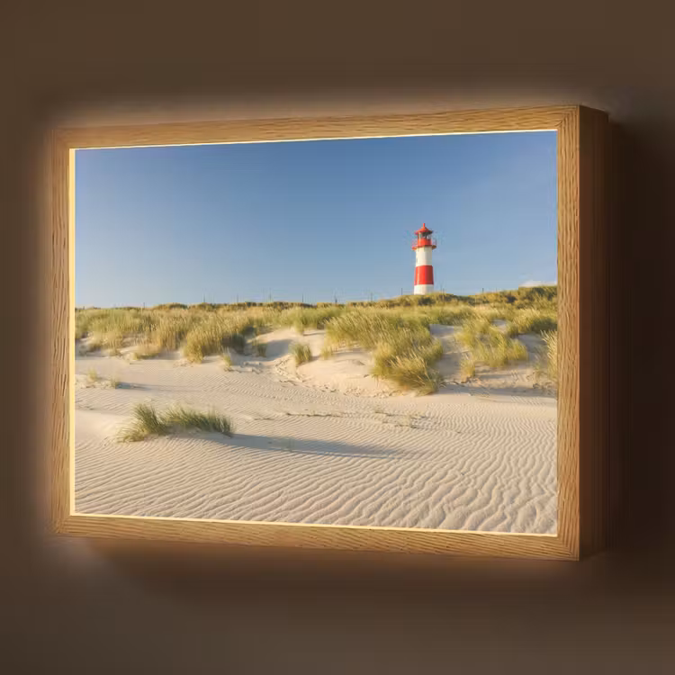 Lightbox - Wandlamp - Vuurtoren - Strand - Landschap - Duinen — 1