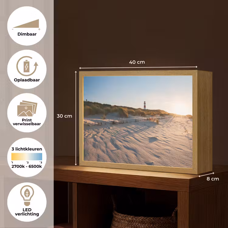 Lightbox - Wandlamp - Zon - Duinen - Strand - Vuurtoren — 10