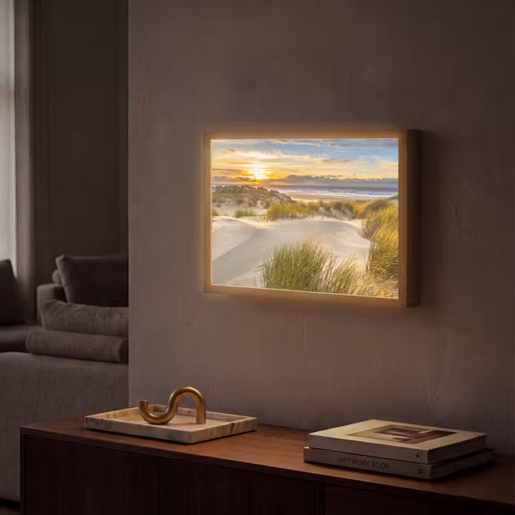 Lightbox - Wandlamp - Zonsondergang - Duinen - Strand - Landschap — 2