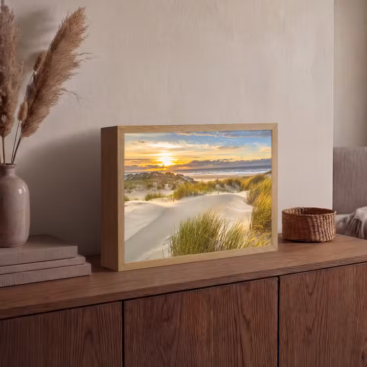 Lightbox - Wandlamp - Zonsondergang - Duinen - Strand - Landschap — 4