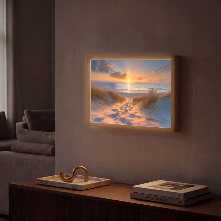 Lightbox - Wandlamp - Zonsondergang - Duinen - Strand - Zee — 2