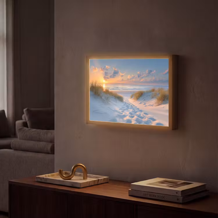 Lightbox - Wandlamp - Zonsondergang - Strand - Natuur - Zee - Zomer — 2