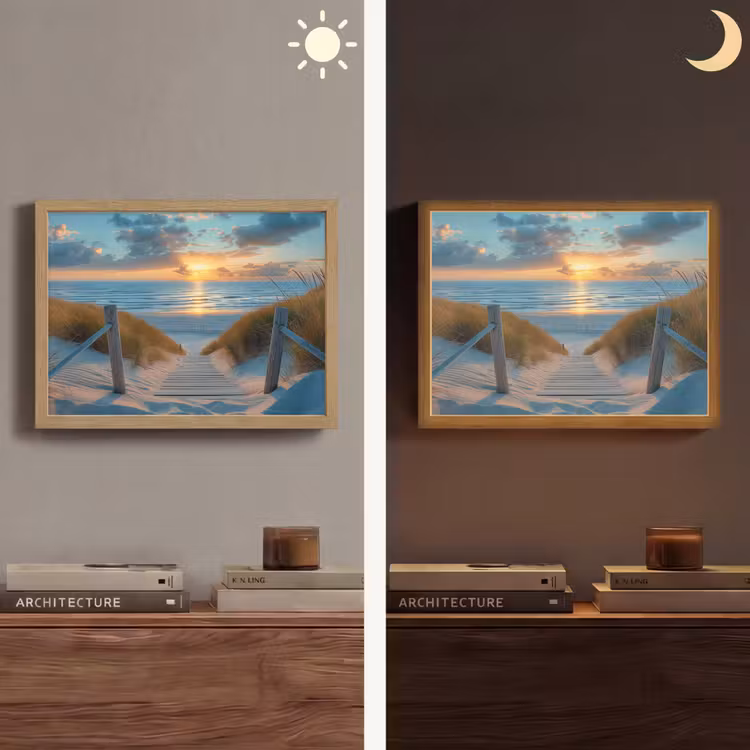 Lightbox - Wandlamp - Zonsondergang - Strand - Zomer - Landschap — 6