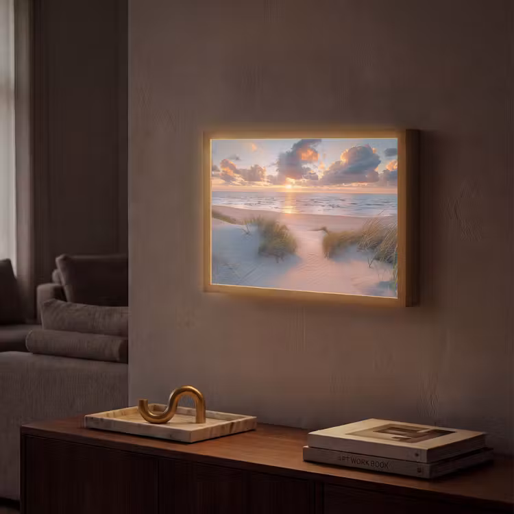 Lightbox - Wandlamp - Zonsondergang - Zee - Strand - Duinen - Natuur — 2