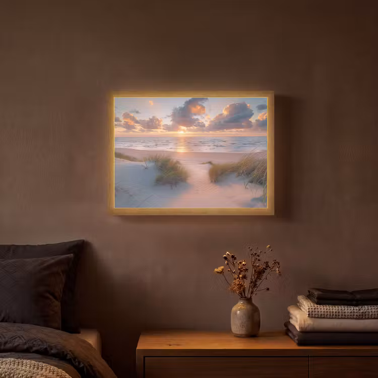 Lightbox - Wandlamp - Zonsondergang - Zee - Strand - Duinen - Natuur — 3