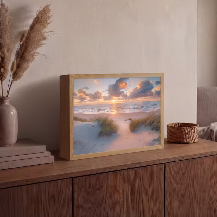 Lightbox - Wandlamp - Zonsondergang - Zee - Strand - Duinen - Natuur — 4