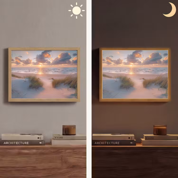 Lightbox - Wandlamp - Zonsondergang - Zee - Strand - Duinen - Natuur — 6