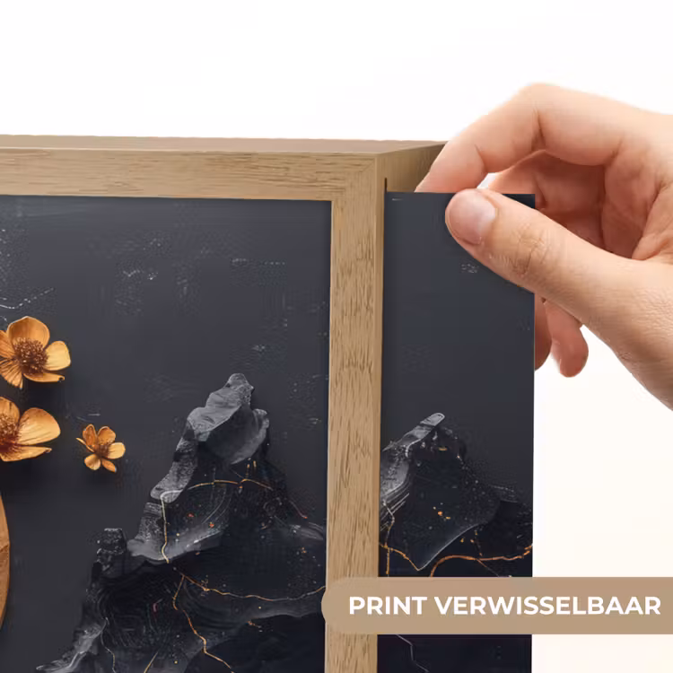 Lightbox - Wandlamp - Kunst - Goud - Modern - Abstract — 5