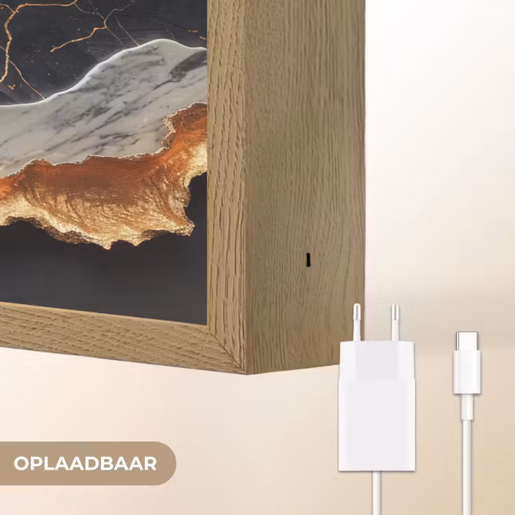 Lightbox - Wandlamp - Kunst - Goud - Modern - Abstract — 7