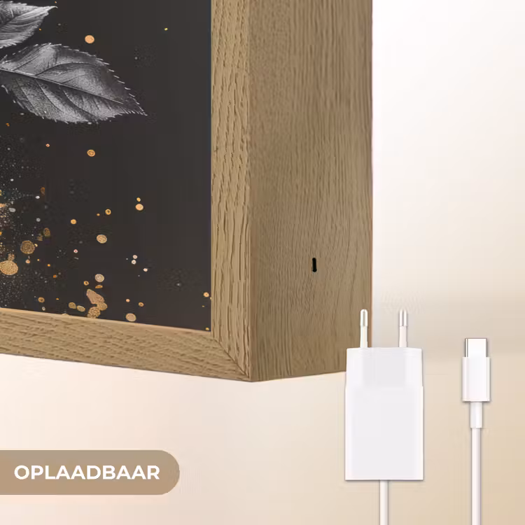 Lightbox - Wandlamp - Rozen - Goud - Zwart - Bloemen - Modern — 7