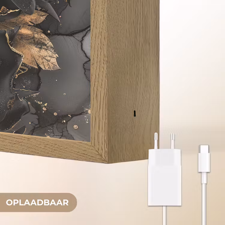 Lightbox - Wandlamp - Rozen - Zwart - Bloemen - Goud — 7