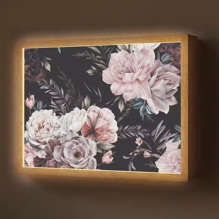 Lightbox - Wandlamp - Vintage - Rozen - Romantisch - Bloemen — 1