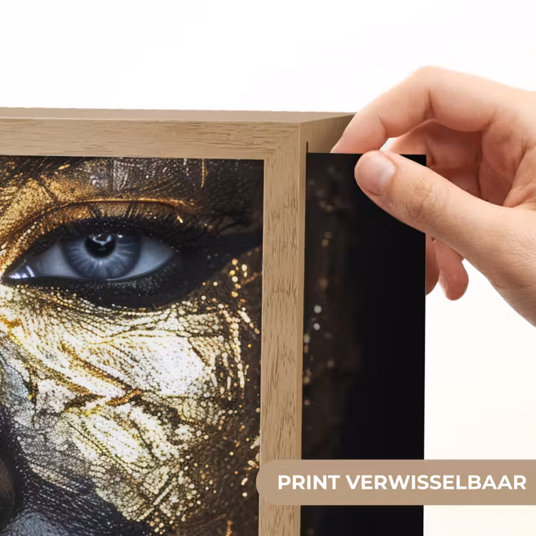 Lightbox - Wandlamp - Vrouw - Goud - Portret - Modern - Zwart - Abstract — 5
