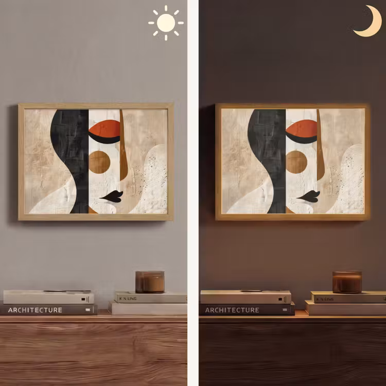 Lightbox - Wandlamp - Gezicht - Abstract - Kunst - Vormen — 6