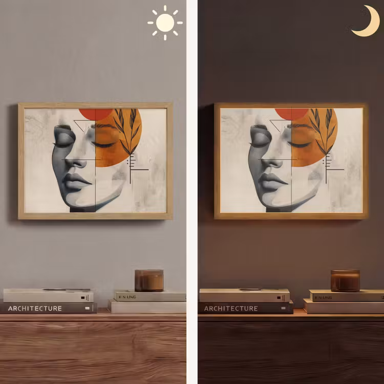 Lightbox - Wandlamp - Gezicht - Cirkels - Kunst - Modern — 6