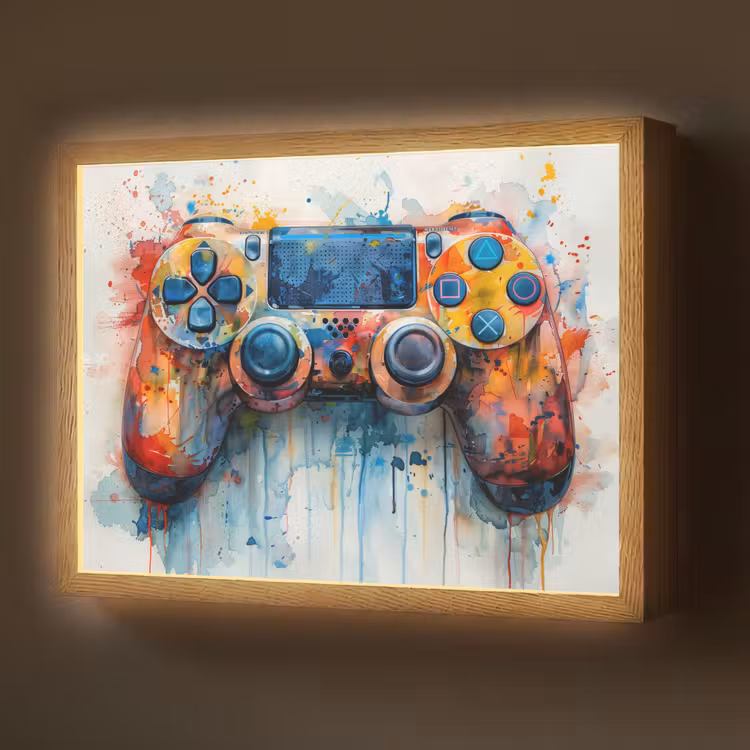 Lightbox - Wandlamp - Kinder- en tiener kamer - Gaming - Game controller — 1