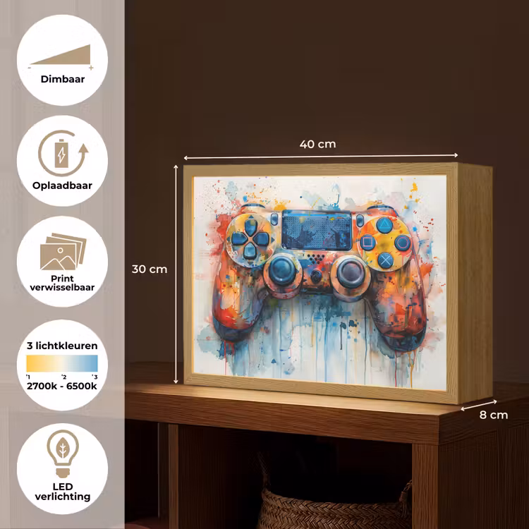 Lightbox - Wandlamp - Kinder- en tiener kamer - Gaming - Game controller — 10