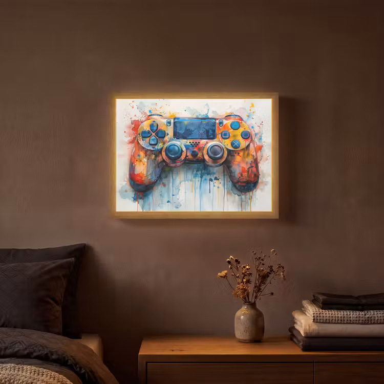 Lightbox - Wandlamp - Kinder- en tiener kamer - Gaming - Game controller — 3