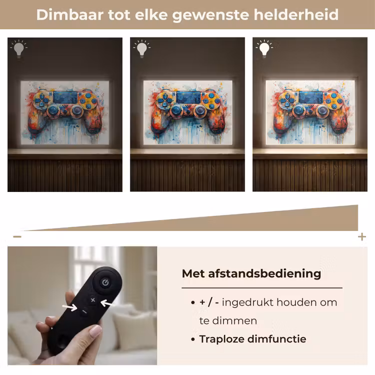 Lightbox - Wandlamp - Kinder- en tiener kamer - Gaming - Game controller — 9