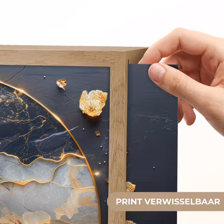 Lightbox - Wandlamp - Kunst - Goud - Zwart - Modern - Abstract — 5