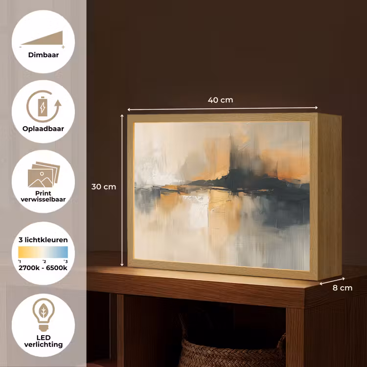 Lightbox - Wandlamp - Modern - Abstract - Goud - Zwart — 10