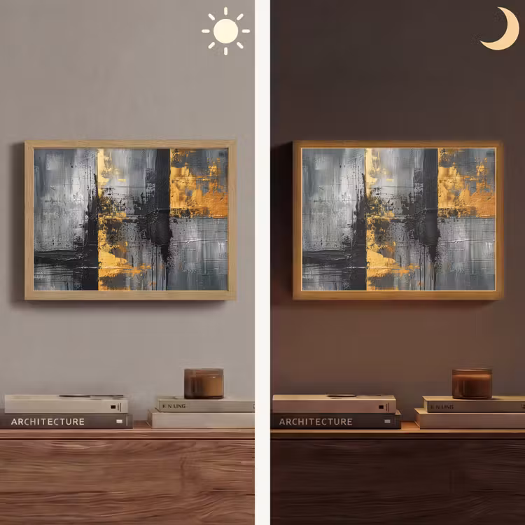 Lightbox - Wandlamp - Modern - Goud - Grijs - Patroon — 6