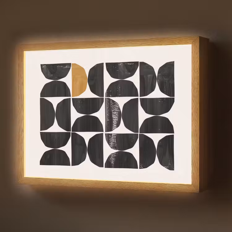 Lightbox - Wandlamp - Modern - Halve cirkel - Goud - Zwart — 1